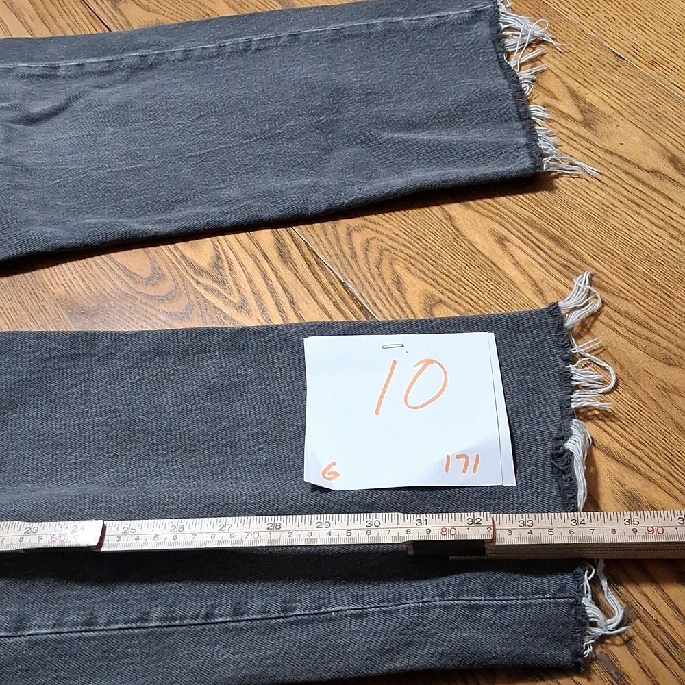 LEVI'S STRAUSS 501 Jeans Mens 34 x 30 BLACK STRAIGHT WIDE LEGS ? Used USA